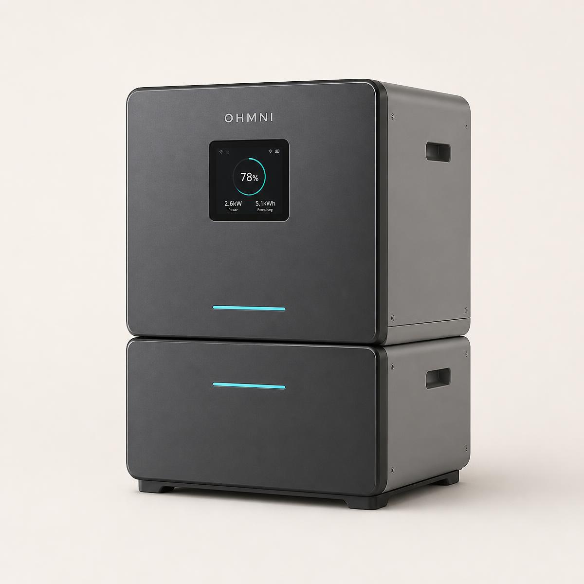 Ohmni Stack 2000 thuisbatterij met stekker: Alles in een, van 2 tot 8 kWh in stapjes
